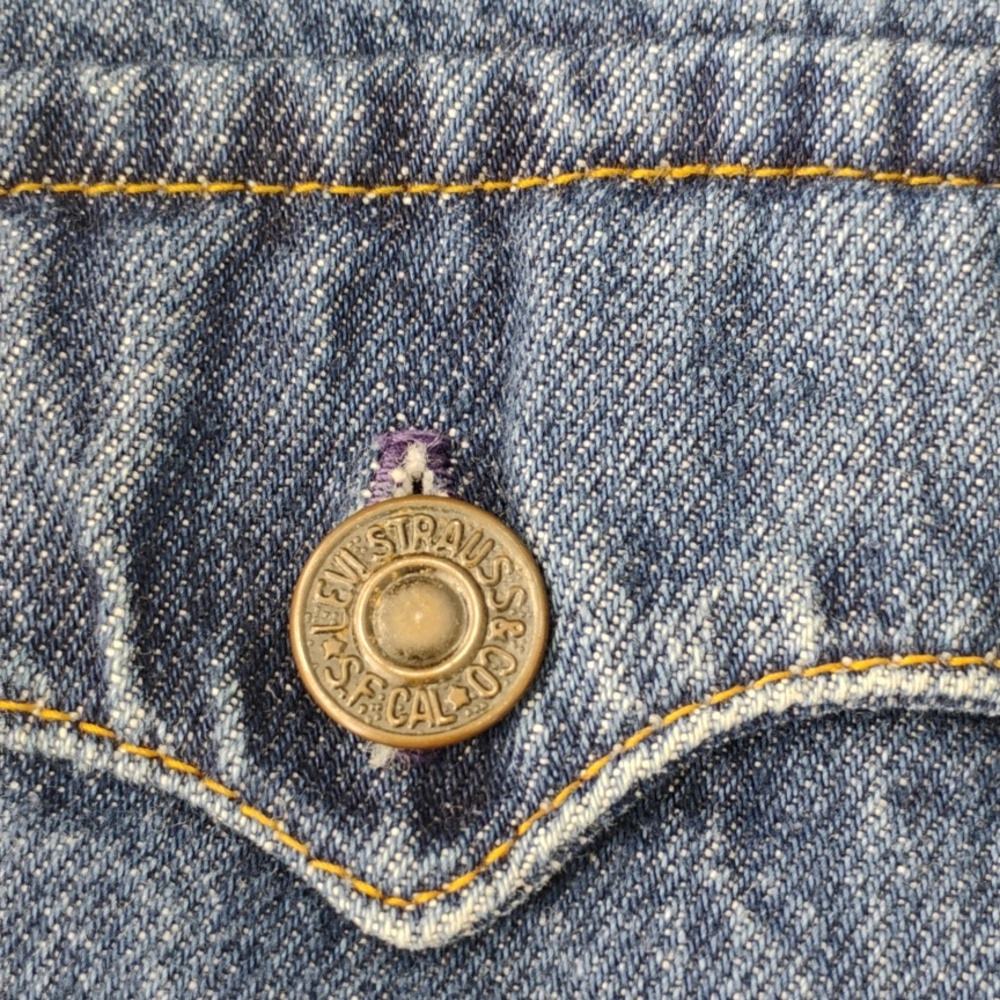 Vintage Levi's Orange Tab Heavy Denim Workshirt - L - Picture 9 of 14